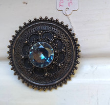 Silber brosche gestempelt - silber,