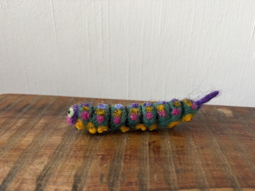 Filz tiere eule bunte raupe - eule,