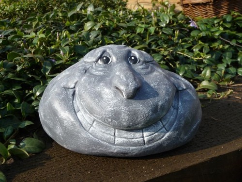 Steinfigur steinkopf - steinfigur,
