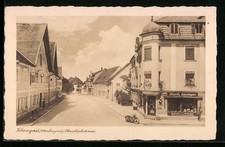 Schongau /Obb., Ansichtskarte, Christophstrasse mit Geschäft Moritz Einzinger 