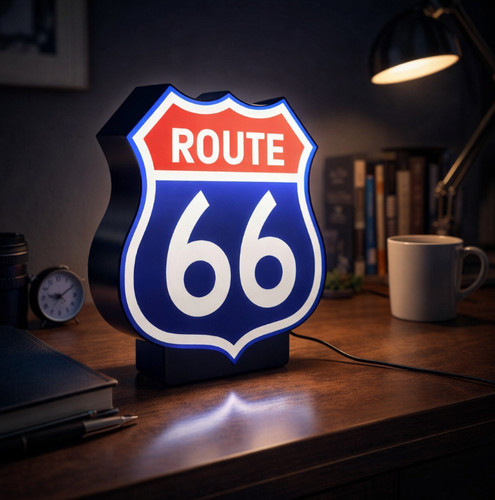 Route led lampe retro - route, 66