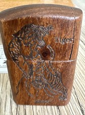 Zippo Feuerzeug Tiger In Holz