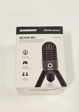 Kondensator Mikrofon Samson Meteor USB Studio Sound Titanium Schwarz Neu