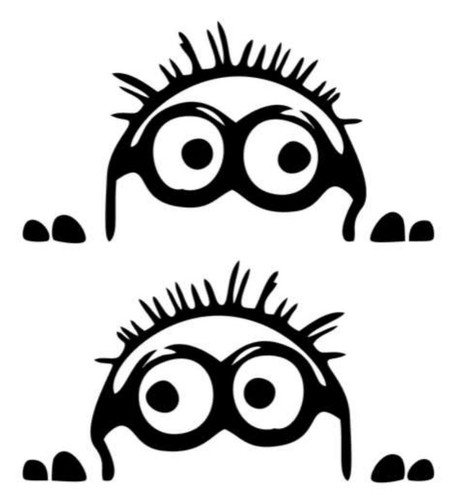 Autoaufkleber minion guckt - autoaufkleber, "minion