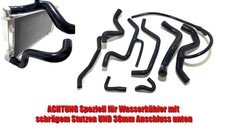 VR6 Corrado Kühlwasser schwarz Silikonschlauchkit mit 38mm Anschlussstutzen