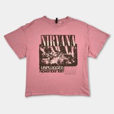 T-Shirt Nirvana Damen Gr. S H&M Rosa Bandshirt sehr gut