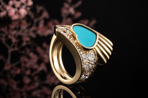 Chanel ring türkis - chanel,