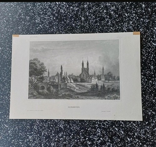 Altes bild stich von liegnitz - altes,