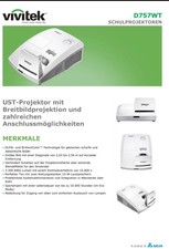VIVITEK Beamer Kurzdistanz D757WT
