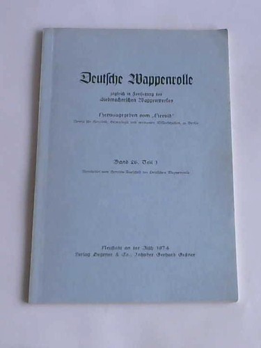 Deutsche wappenrolle band 26 - wappenrolle.,