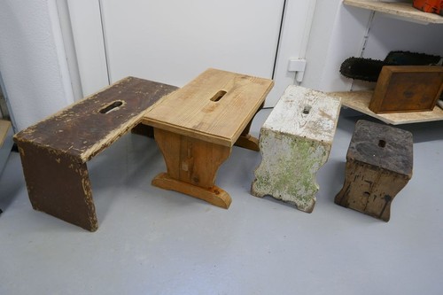 Alte holzschemel hocker - alte,
