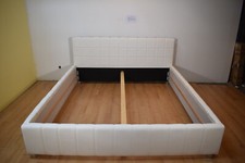 Polsterbett Doppel- Ehe- Hotelbett Kunstleder weiß 180x200 cm B-Ware 40155