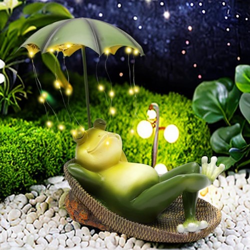 Solar frosch statue garten - solar,