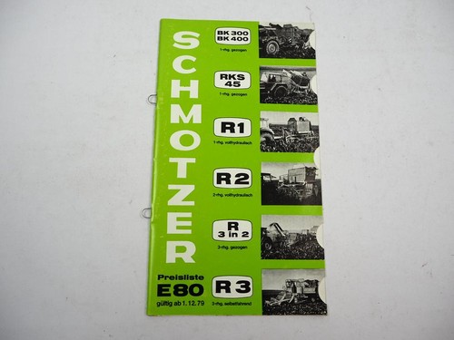 Original preisliste schmotzer - original,