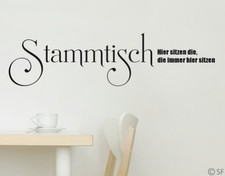 Wandtattoo Stammtisch Kneipe Bar Bierkeller Party Esszimmer Küche Deko uss440