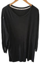 Schwarzes Damen Langarmshirt, Love, Peace, Sport | Größe 50, 5XL