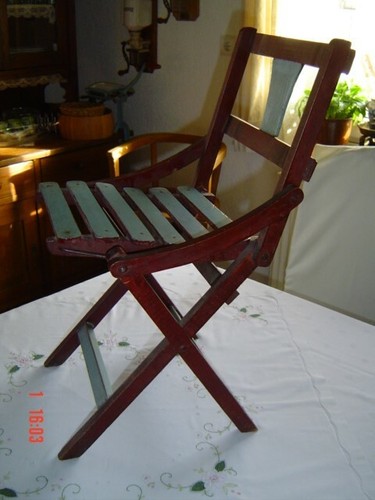 Antiker kinder klappstuhl - antiker, um