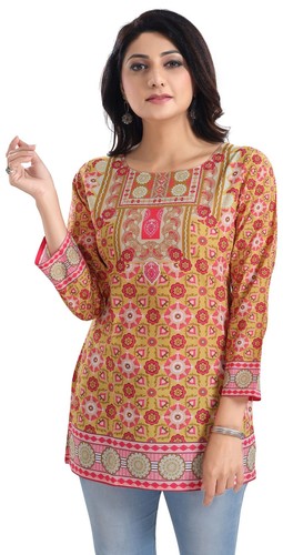 Polyester gelb kurtis für - polyester,
