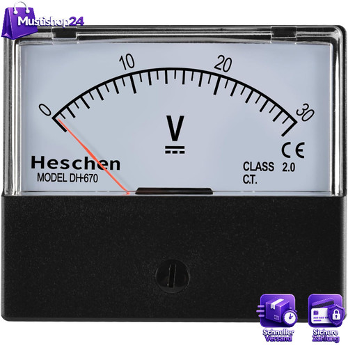 Voltmeter analog rechteckig - analog, dc