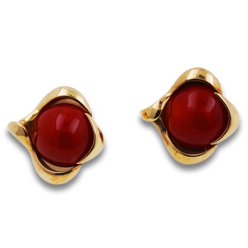 Ohrclips ohrschmuck koralle - ohrclips,
