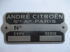 Typenschild Schild Citroen DS CV 11 15 2 ID HY Oldtimer s77 