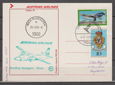 Austrian Airlines Erstflug Stuttgart - Wien am 28.3.1989