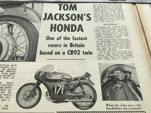 Honda cb92 racer tom - honda, jackson
