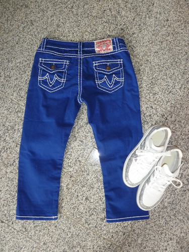 Jeans royalblau mit - , fette