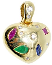 Herz Brillant Anhänger  585 /