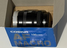 Cosina 100mm 3.5 Macro AF Objektiv für Canon EOS & Digitalkameras mit Adapter 1:1