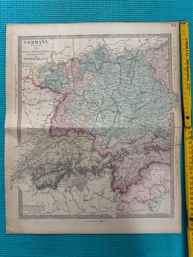 Original stahlstich karte 1844 - stahlstich,