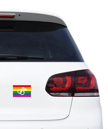 Premium aufkleber regenbogen - aufkleber,