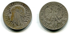 5 Zlotych Polen 1933 Silber