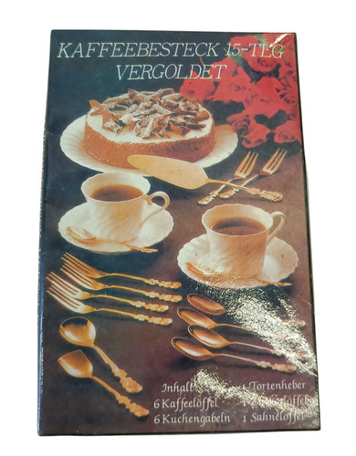 Kaffeebesteck vergoldet set - kaffeebesteck,