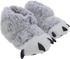 Kinder Witzige Hausschuhe Tier Schuhe Plüsch Schlappen Puschen Tatze Nr. 902380