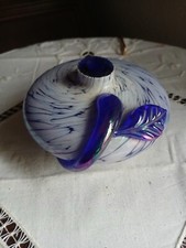 ausgefallene kleine Designer Vase Weinfurtner Handarbeit Glas