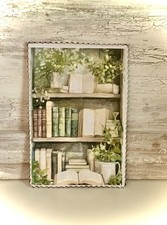 Post Karte Bücherregal Wohndeko  Frühling Geschenk