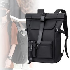 Rucksack Rolltop Freizeitrucksack Reisetaschen Herren Damen Wasserdicht Schlicht