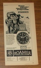 Seltene Werbung vintage ROAMER STINGRAY S Uhr - Erfolgsmodell 1970