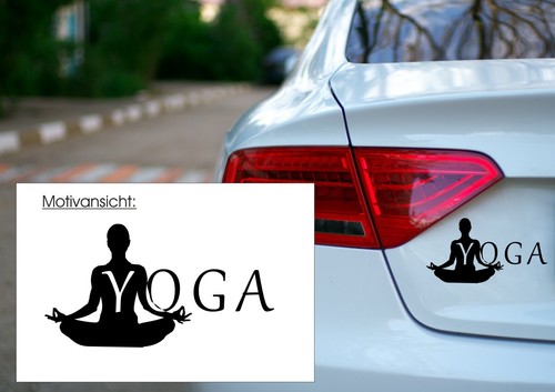 Kfz aufkleber yoga - aufkleber,