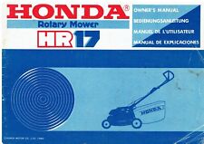 HONDA HR17 BENZINMOTOR-KREISELRASENMÄHER 1980 BEDIENER- & WARTUNGSANLEITUNG