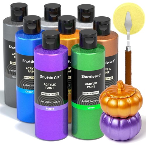 Metallische acrylfarben set 8 - acrylfarben,