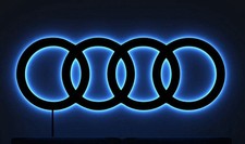 Audi LED Schild, Holz Auto