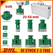 Diamant Bohrkrone Fliesen-Bohrer Set Feinsteinzeug M14 für Winkelschleifer Flex-