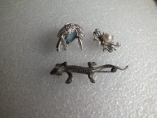 Vintage-Vögel Pin -Eidechse +