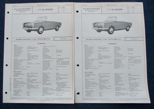 Nsu wankel spider typ 56 - nsu,