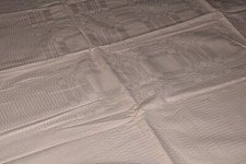 Alte Damast Tischdecke Mitteldecke Webmuster 125 x 145 cm (9830)