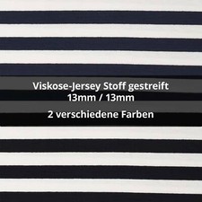 Viskose-Jersey Stoff gestreift, 13mm (Meterware ab 0,50m)