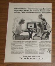 Seltene Werbung TEXAS INSTRUMENTS TI 99/4A Home Computer 1982