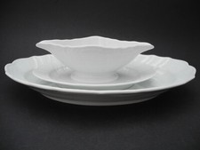 Hutschenreuther Servierplatte und Sauciere FORM DRESDEN weiß Beilagenschale